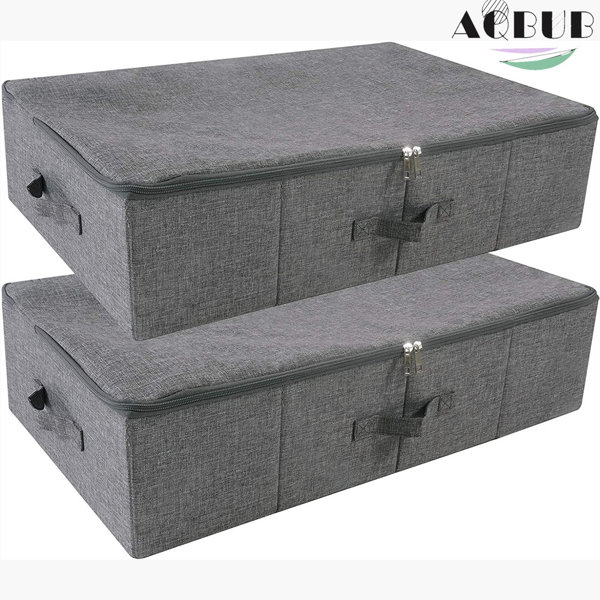 AQUABUBINC Folding Zip Lidded Under Bed Storage Bins Wayfair Canada